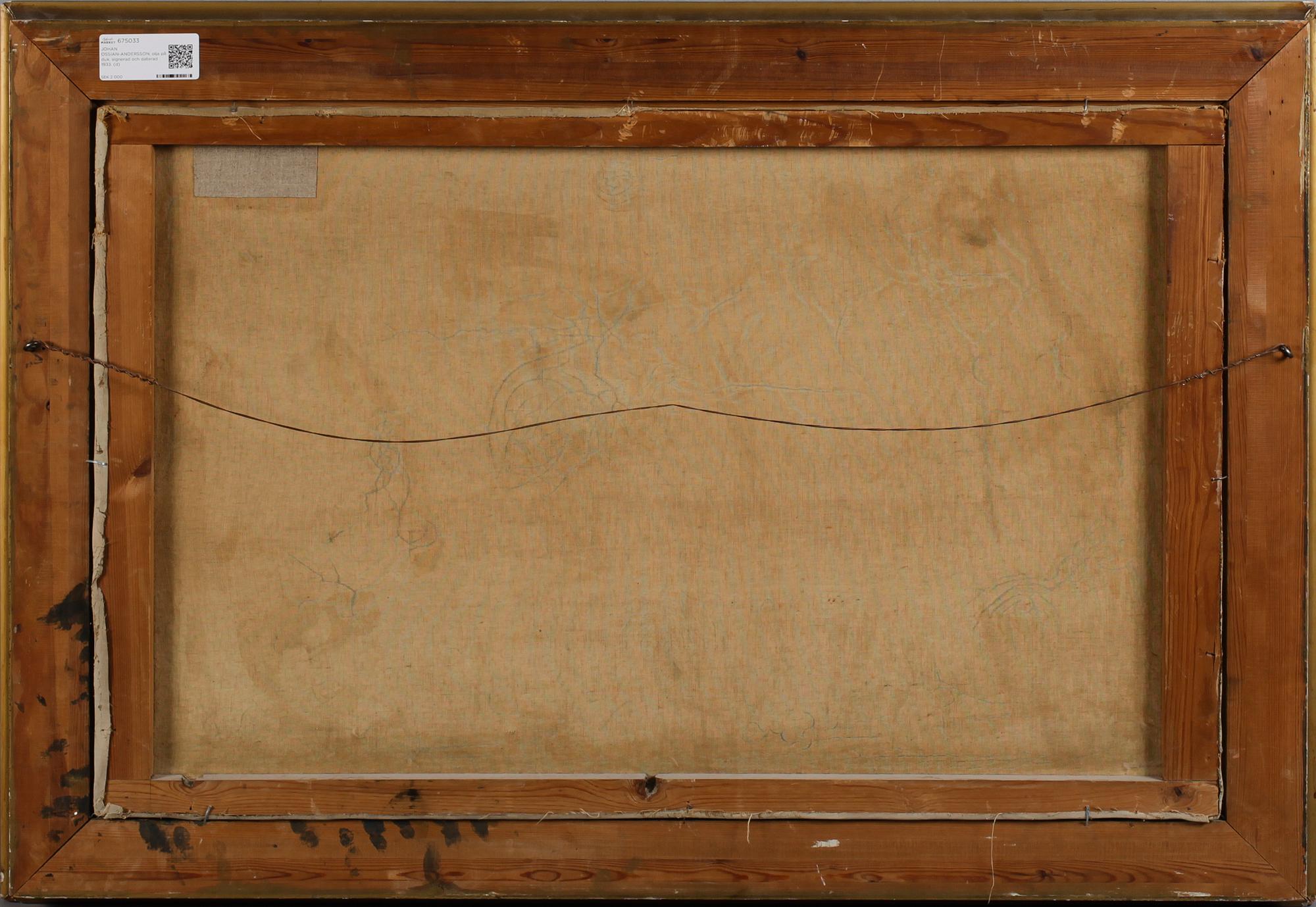 JOHAN OSSIAN-ANDERSSON, olja på duk, signerad och daterad 1933.