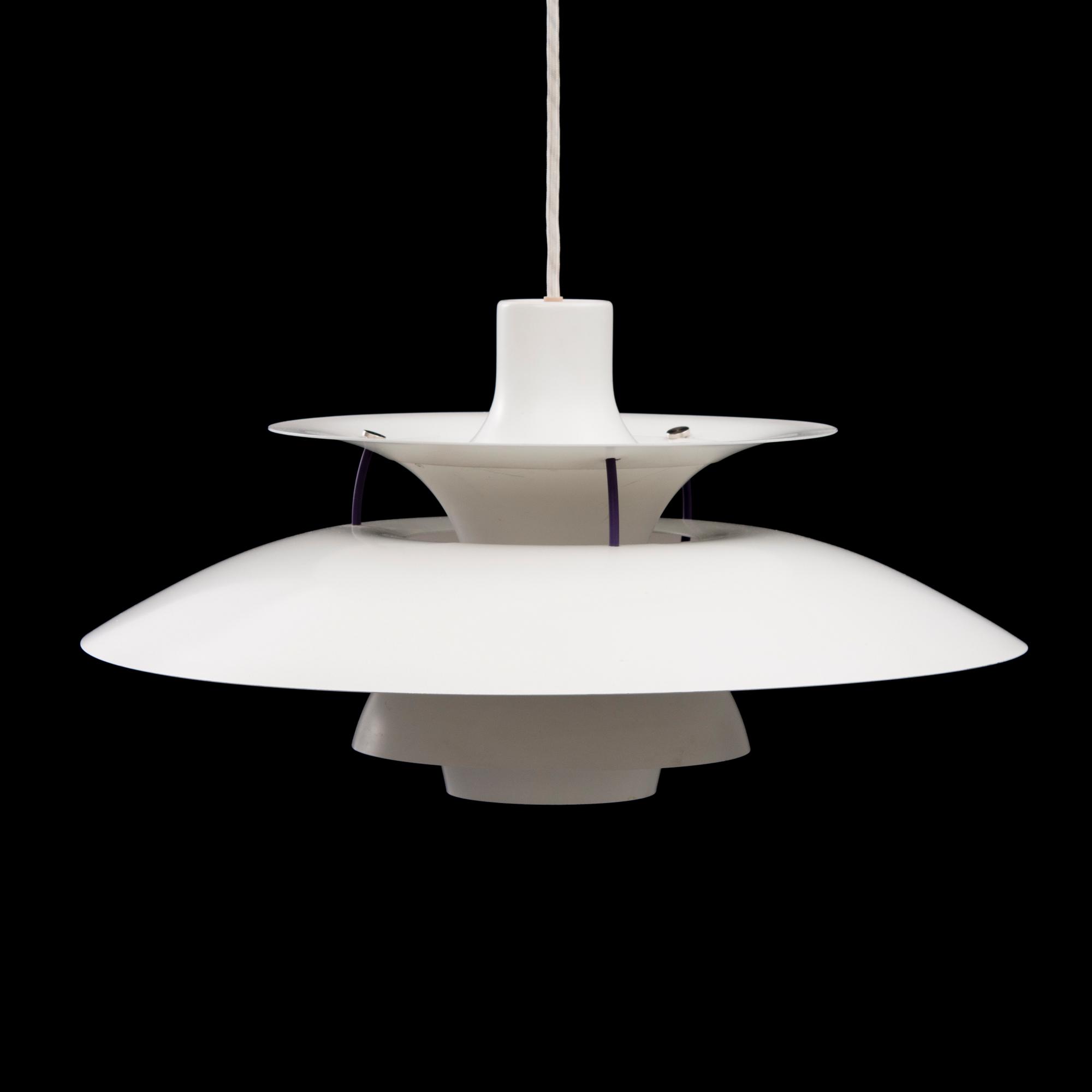 A Poul Henningsen PH5 ceiling light for Louis Poulsen, Denmark.