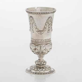 A footed sterling silver cup, maker's mark of Charles Stuart Harris, London 1924.