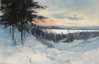 470. Carl Brandt, Vinterlandskap.