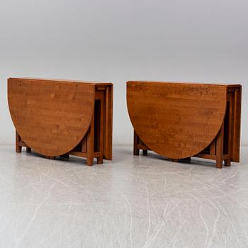 A pair of 'Bergslagen' gate leg table from IKEA, end of 20th century.