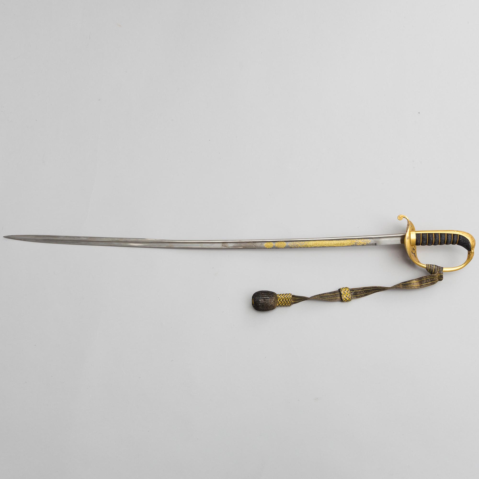 A Swedish second half of the 19th century sabre with scabbard.