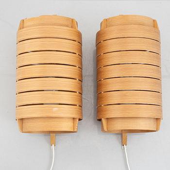 Hans-Agne Jakobsson, a pair of wall lights, Elysett, markaryd, Sweden, 1970's.