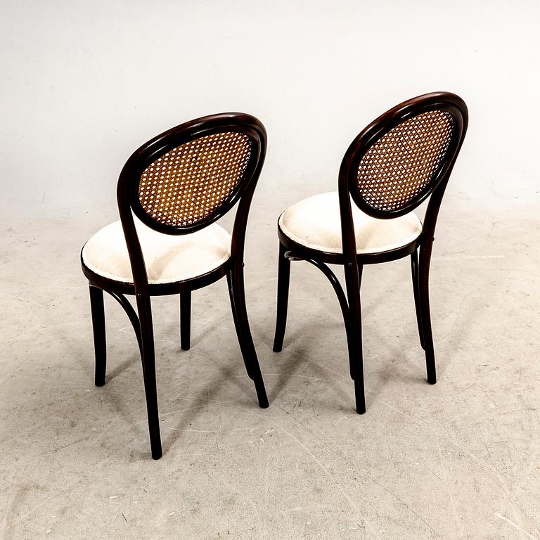 A set of four stained wood chairs, first half of the 20th century.
