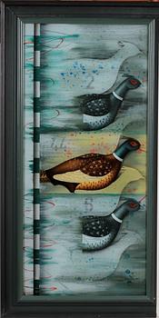 OKÄND KONSTNÄR, triptyk, blandteknik, sign Beck.