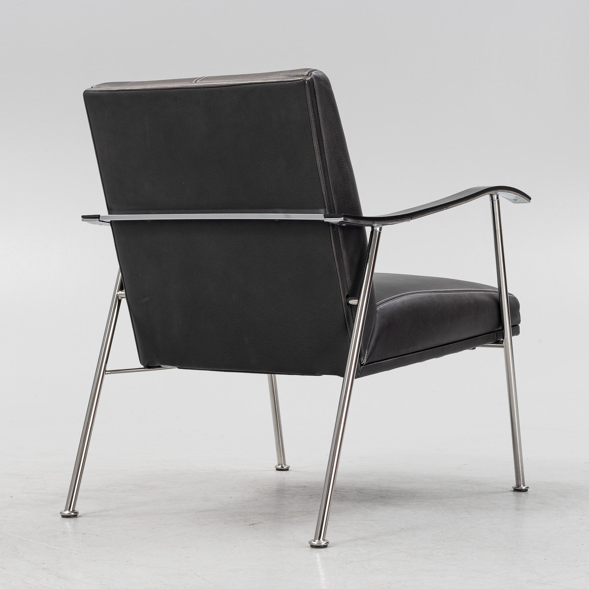 Gunilla Allard, a 'Sahara' leather upholstered easy chair from Lammhults, 21st Century.