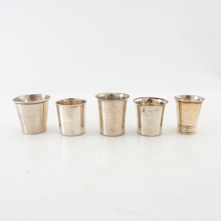 Pokaler/Bägare 8 st silver mestadels GAB 1900-talets första hälft.