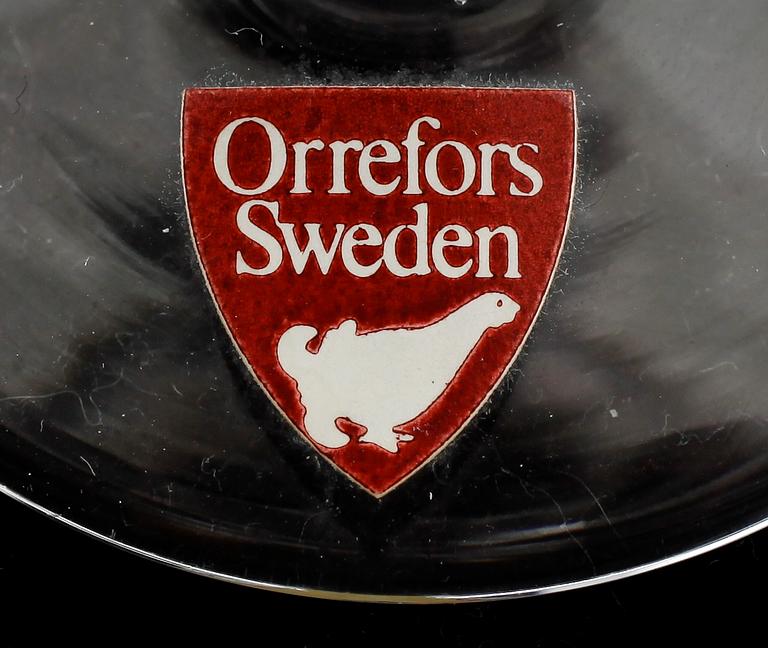 SERVISDELAR, 18 st (6+6+6), glas, "Silvia", Ingeborg Lundin, Orrefors.