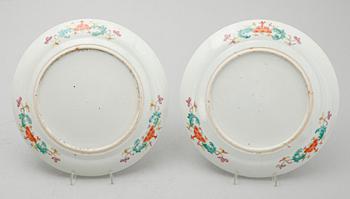 TALLRIKAR, 1 par, porslin, Kina, 1800-/1900-tal.