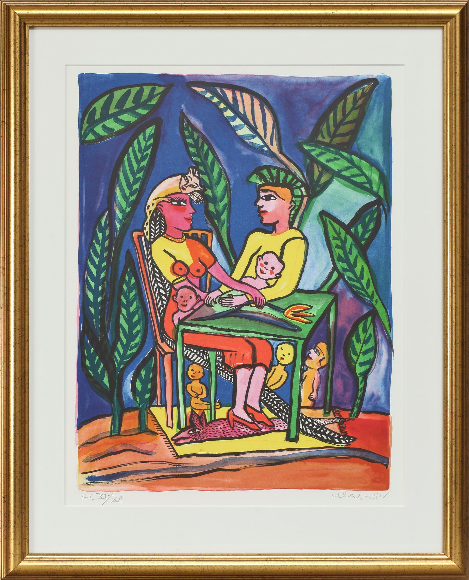 ULRICA HYDMAN VALLIEN, färglitografi. H.C XI/XX.