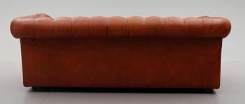 SOFFA SAMT FÅTÖLJ, Chesterfield, sent 1900-tal.
