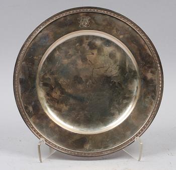 TALLRIK, sterling silver, Borgila, Stockholm 1939.