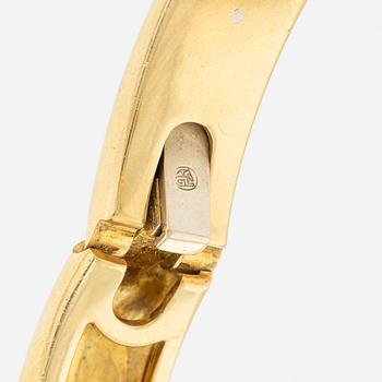 Armring, 18K guld med hjärtformad rubin och safir och briljantslipade diamanter.