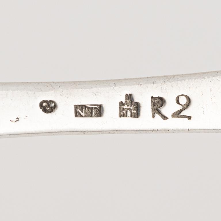A Swedish Silver Serving Spoon, mark of Nils Tullgren, Helsingborg 1799.