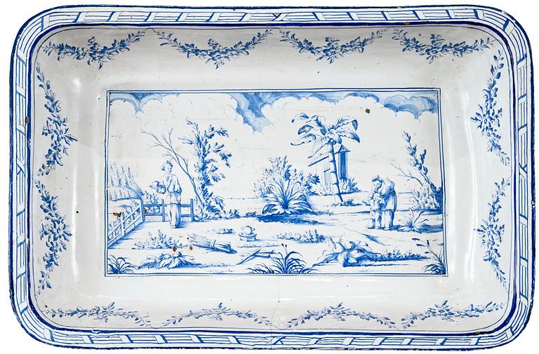 A Swedish Marieberg Rococo faience tea table.