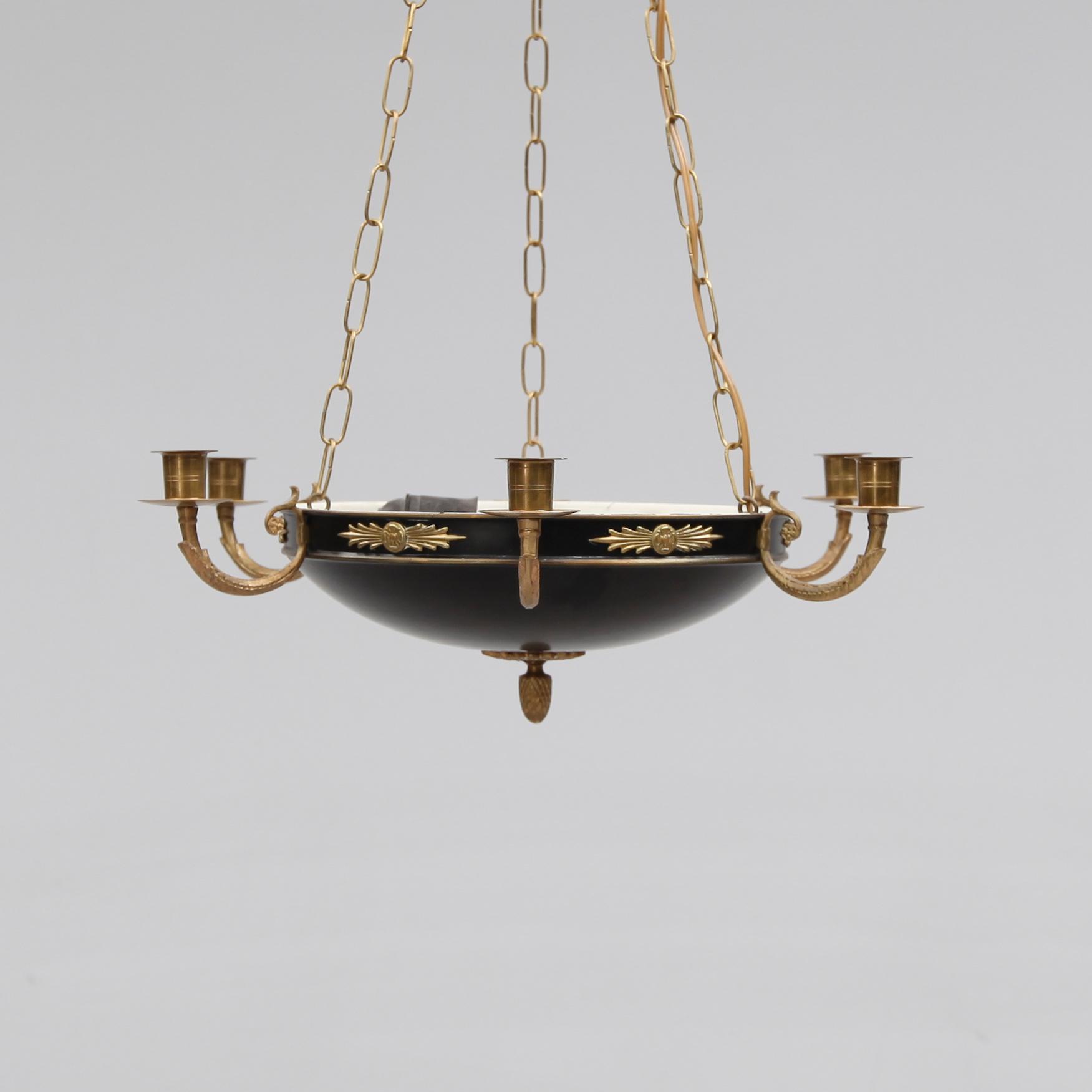 AMPEL, Karl Johan stil, 1900-talets mitt. Höjd ca 63 cm.