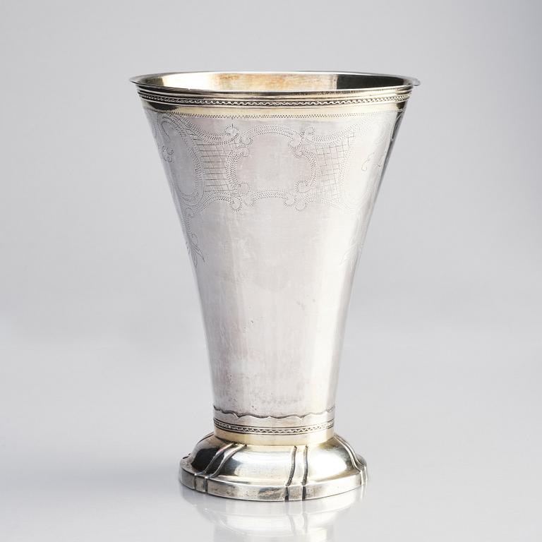 A Swedish silver beaker, mark of Stephan Westerstråhle, Stockholm 1797.