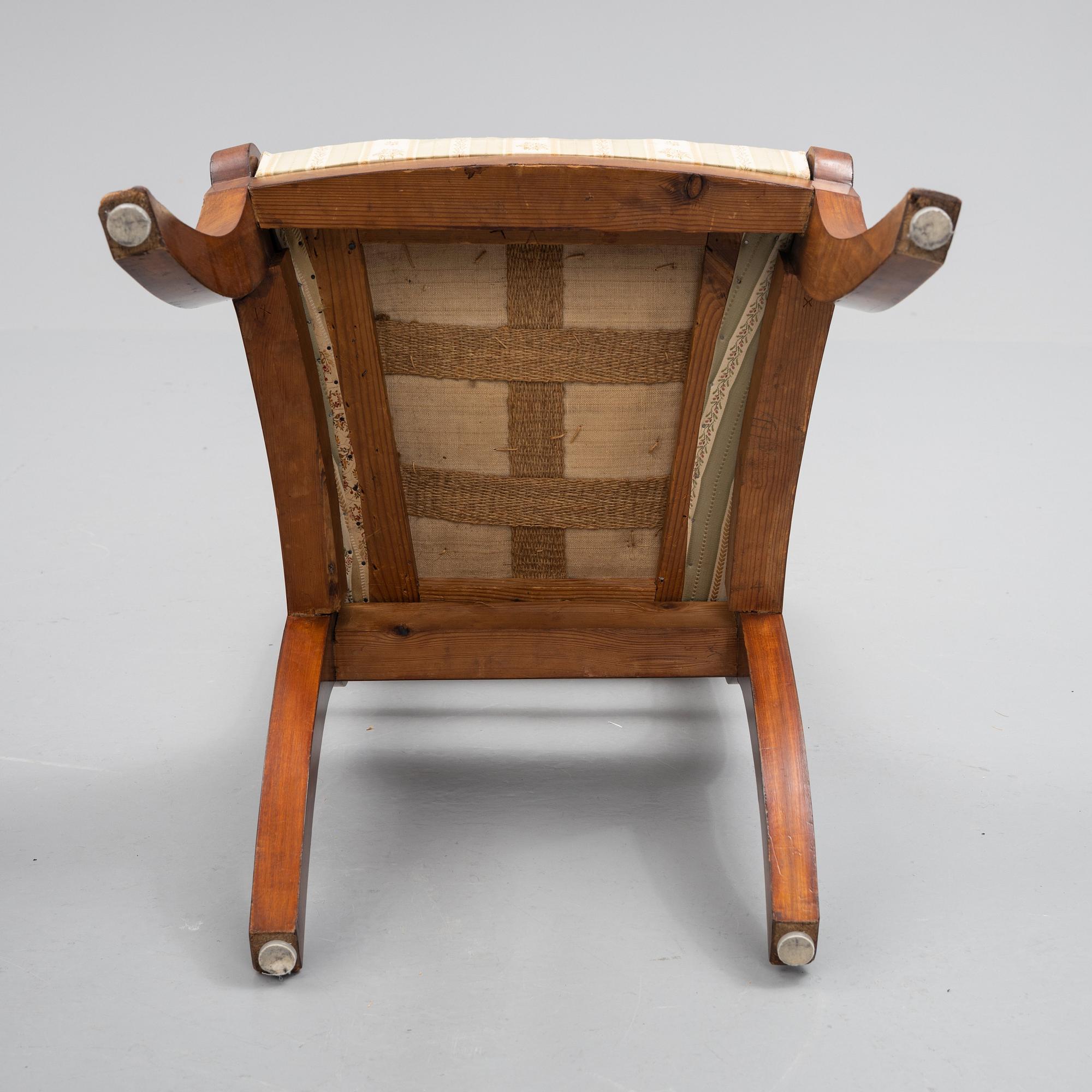 A set of four Swedish Empire chairs, attributed C F Sundvall.