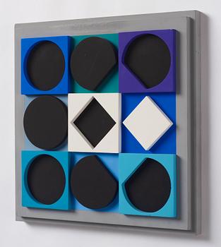 Victor Vasarely, "Topaze Noire Negatif".