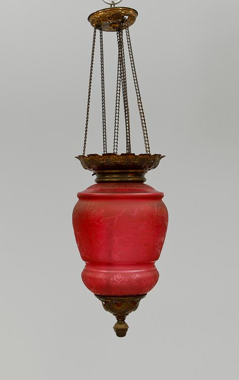 MÅNSKENSAMPEL, sekelskiftet 1900. Höjd ca 40 cm.