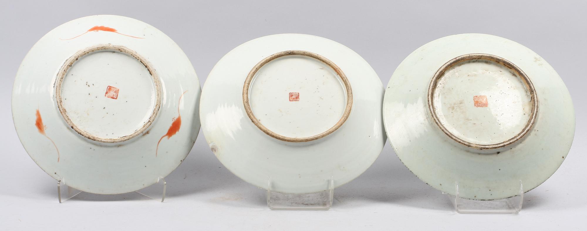 PARTI ORIENTALISKA FAT, 6 st, porslin, Kina, 1900-tal.