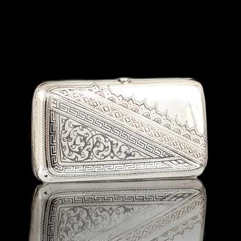 SNUSDOSA, silver. Ryssland. Trol Owtschinnikow, Pawel Akimow 1895. C:a 78 g.