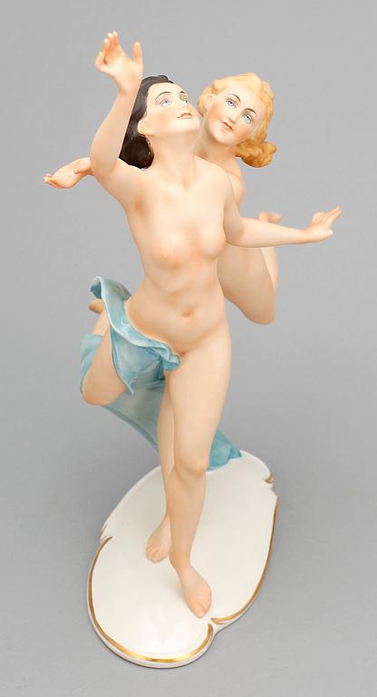 FIGURIN. Porslin. Rudolstadt Volkstedt, 1900-tal.