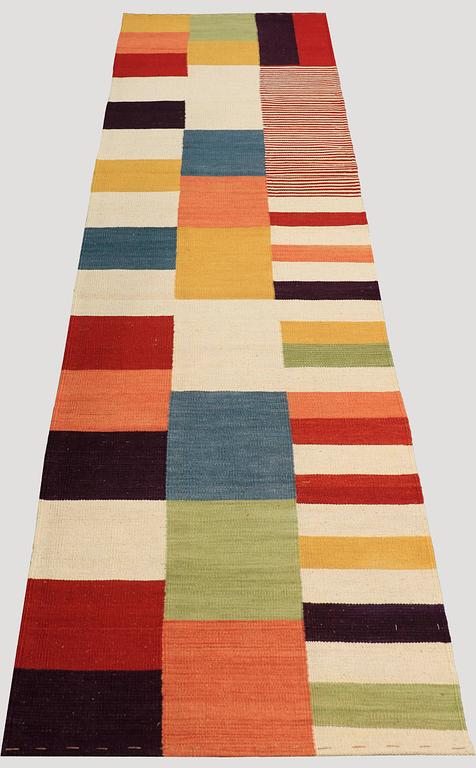 A runner, flat weave, ca 301 x 84 cm.