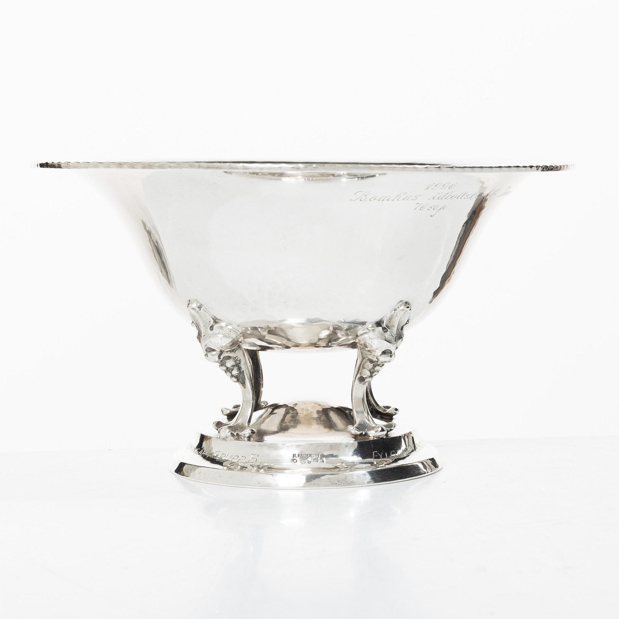 Karl Anderson, A Swedish silver bowl, mark of Karl Anderson, Stockholm 1925.