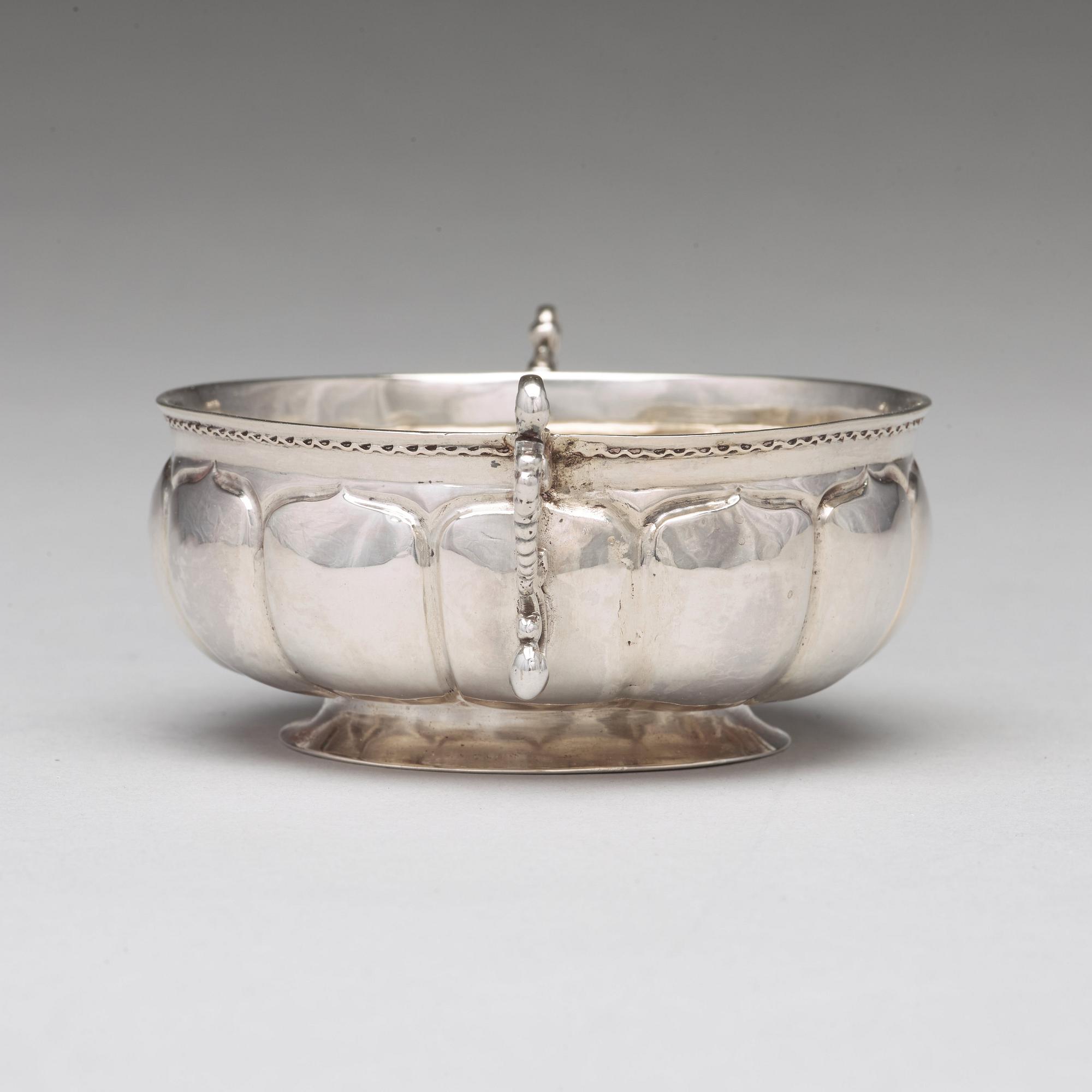 A Swedish 18th century silver brandy-bowl, mark of Anders Hafrin 1727 (Gothenberg).