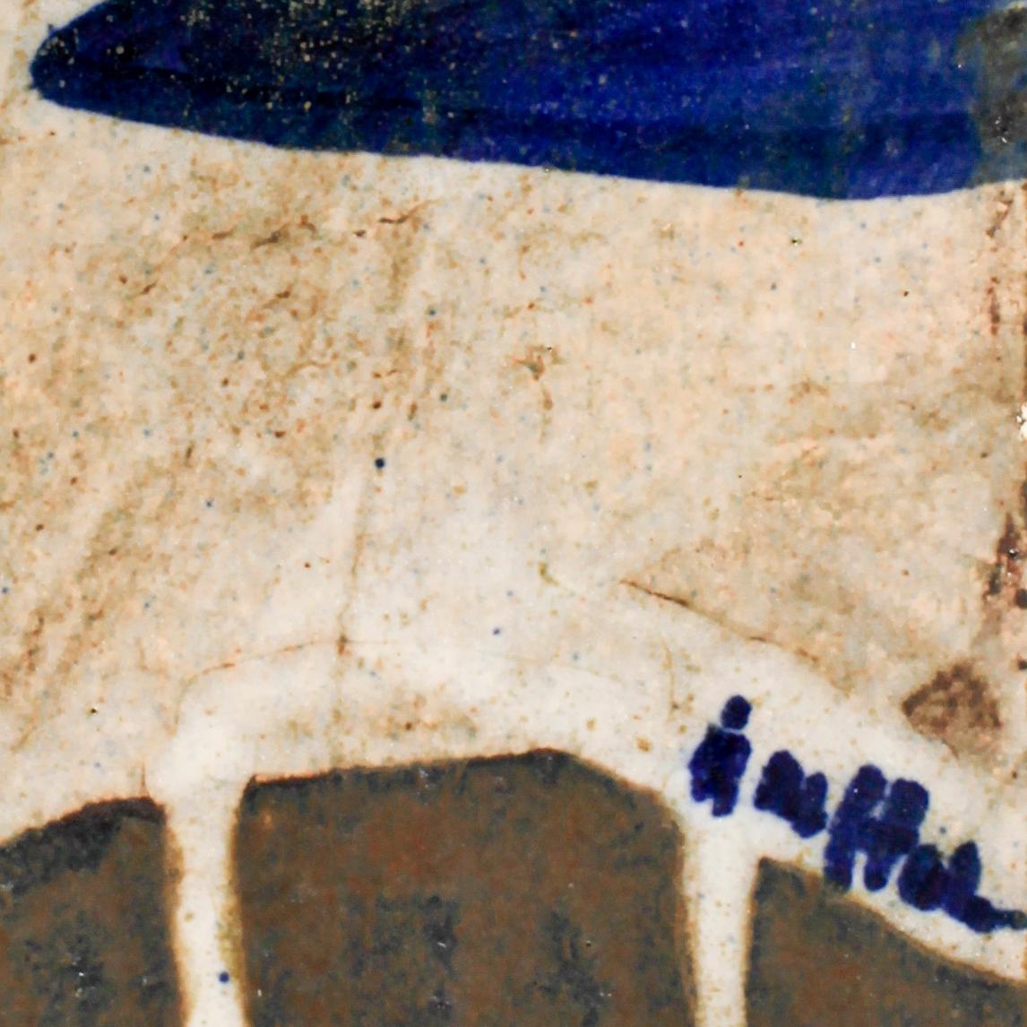 ÅKE HOLM, väggplakett, stengods, sign.