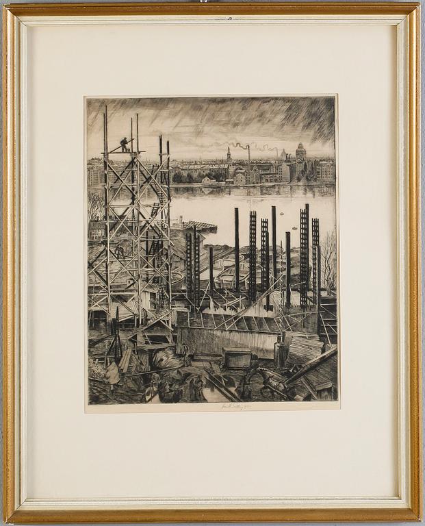 HARALD SALLBERG, etsning, signerad och daterad 1935.