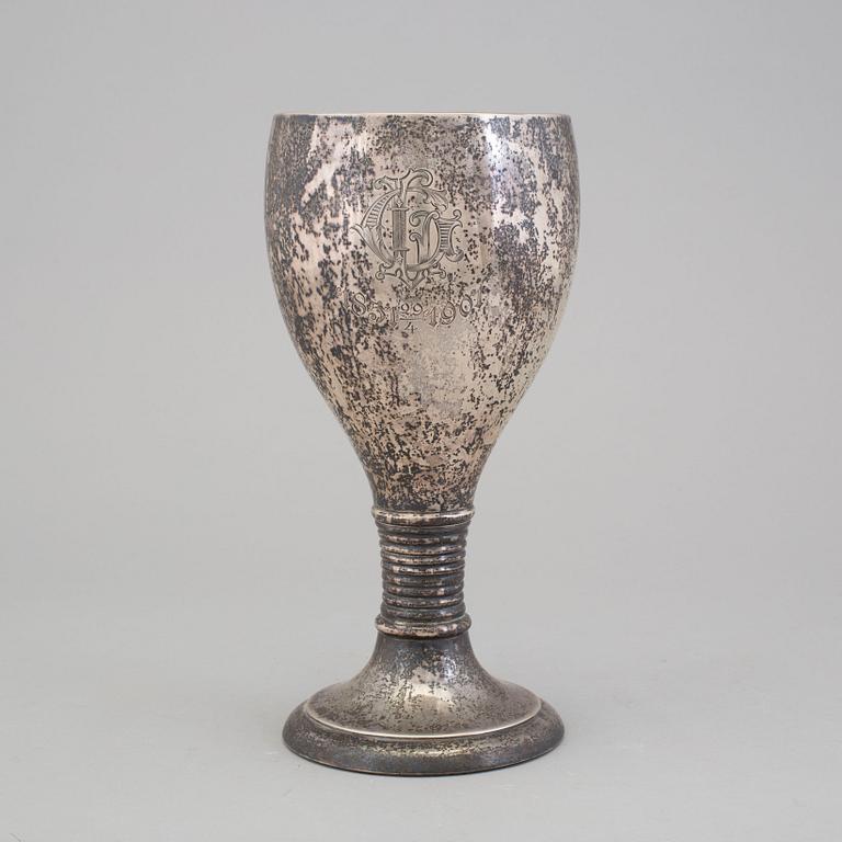 A SWEDISH SILVER CUP, dated 1901.