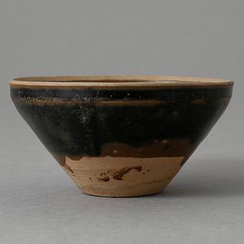 SKÅL, lergods, Temmoku, troligen Japan, 1800-tal.