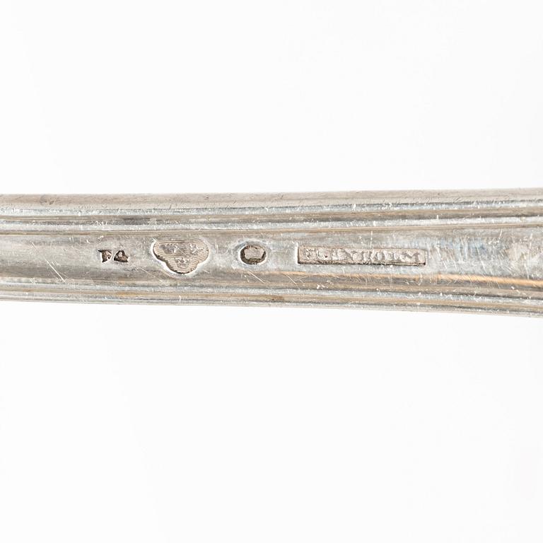 four silver serving utensils, Sweden, including Wilhelm smedberg, Karlstad, 1800.