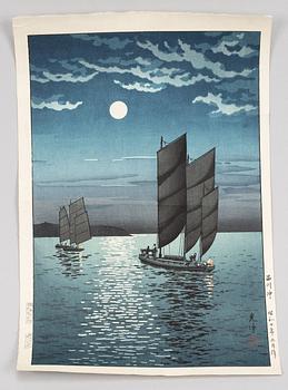 Tsuchiya Koitsu, after, a colour woodblock print, Japan, 20th century.