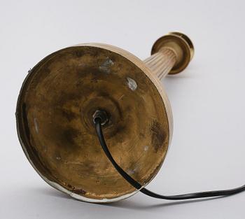BORDSLAMPFOT, empire, brons, 1800-talets första hälft.