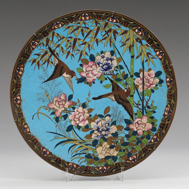 FAT, cloisonné. Japan, Meiji, 1800-tal.