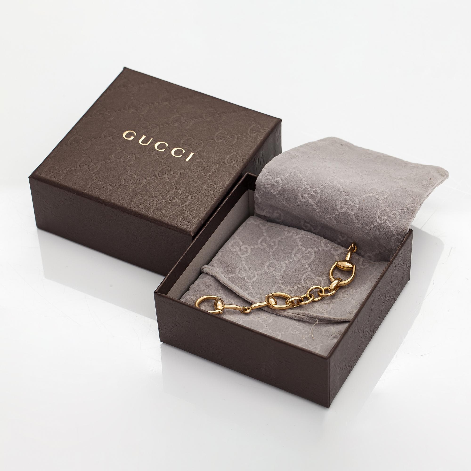 Gucci, armband "Horsebit", 18K guld. Märkts Gucci Made in Italy.