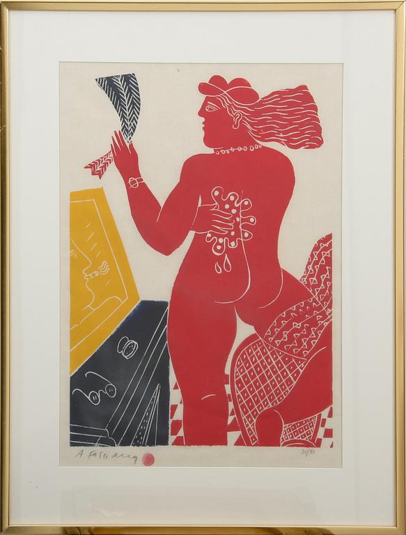 ALEXANDRE FASSIANOS, litografi, sign o numr 30/80.