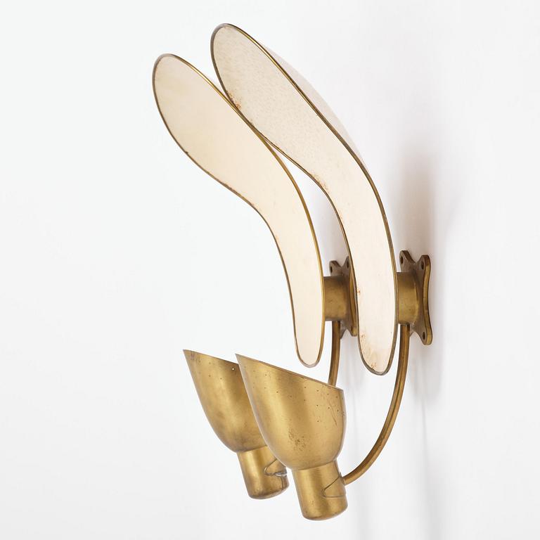 Carl-Axel Acking, a pair of wall lamps model "5029", Bröderna Malmströms Metallvarufabrik, Malmö, 1940s.