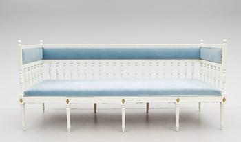 SOFFA, sengustaviansk, omkring år 1800.