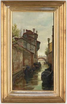 THOMAS CHARLES FARRER, oil on panel, signed T.C. FARRER and dated 1883 Venice.
