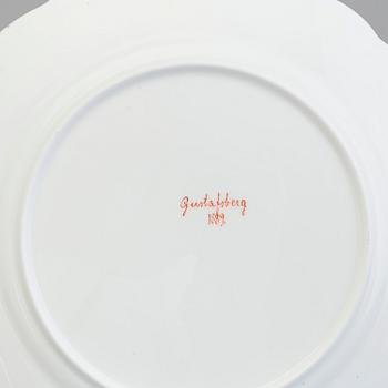 TALLRIKAR, 14 stycken, porslin, Gustavsberg, 1800-talets slut.