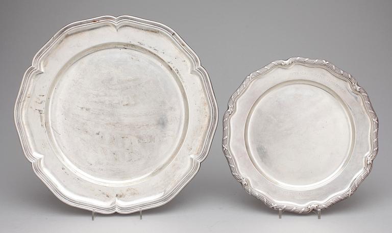 FAT, 5 st, silver, främst C G Hallberg, Stockholm, 1900-tal. Vikt ca 1833 g.