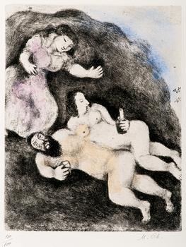 174. Marc Chagall, "LOT'S DAUGHTERS MAKE THEIR FATHER DRUNK".