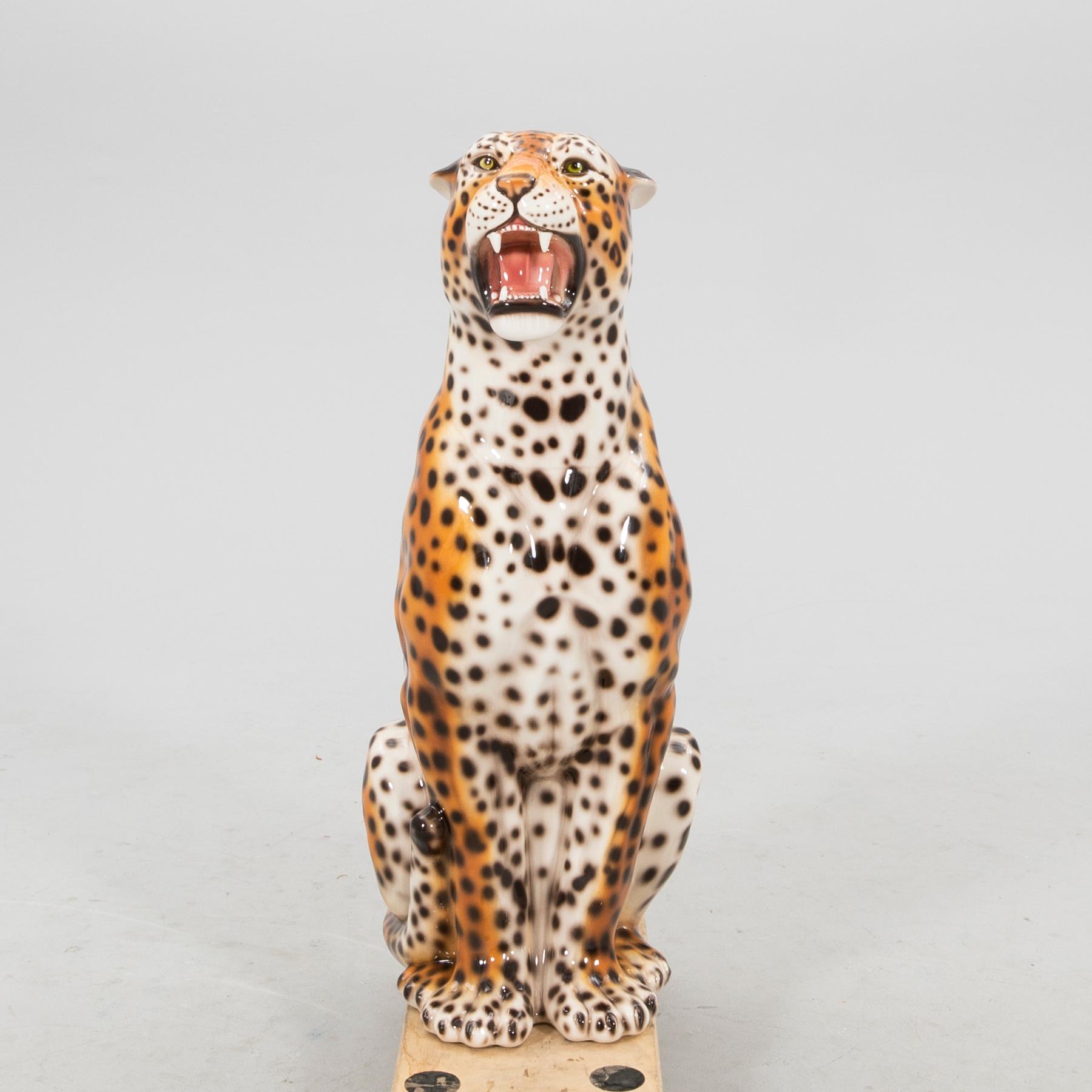 Floor figurine Italy late 20th century glazed ceramic.