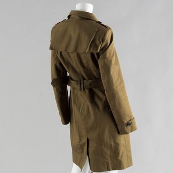 A green trenchcoat by Burberry.