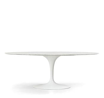 34. Eero Saarinen, a 'Tulip' oval marble top dining table, Knoll International.