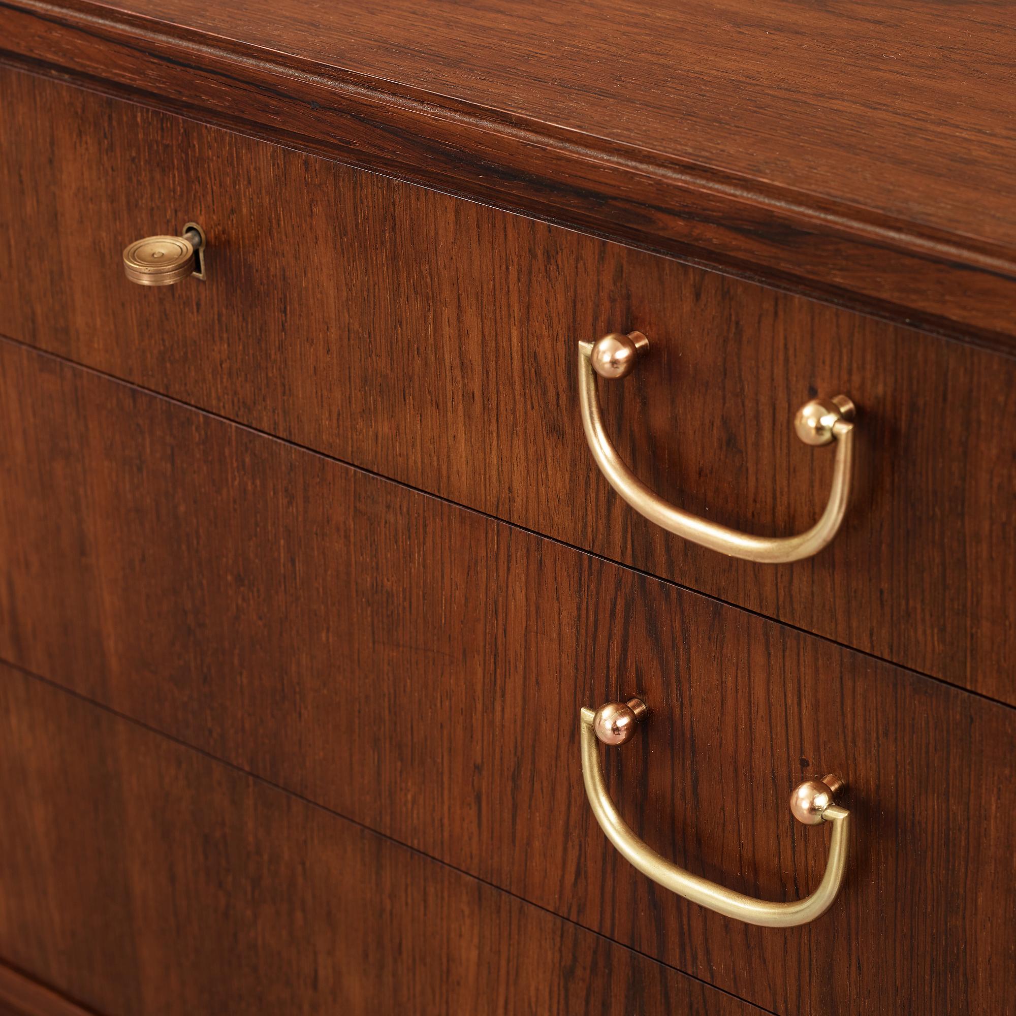 Lysberg, Hansen & Therp, a palisander sideboard, Denmark, 1940-50's.